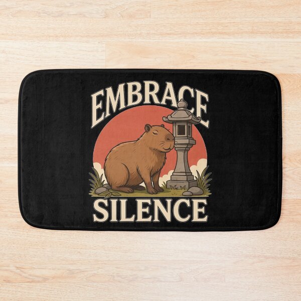 Item preview, Embrace Silence Capybara – Vintage Zen Nature Design designed and sold by No Excuses Supply.