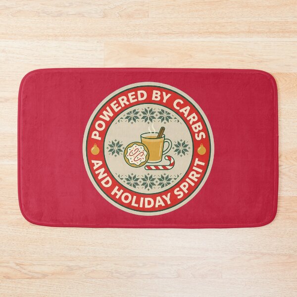 Item preview, Powered By Carbs And Holiday Spirit Badge designed and sold by DripCultureLab.