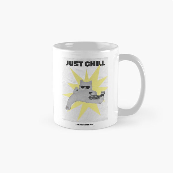 Item preview, Just Chill Funny Cat Eating Pizza designed and sold by Arslyarts.