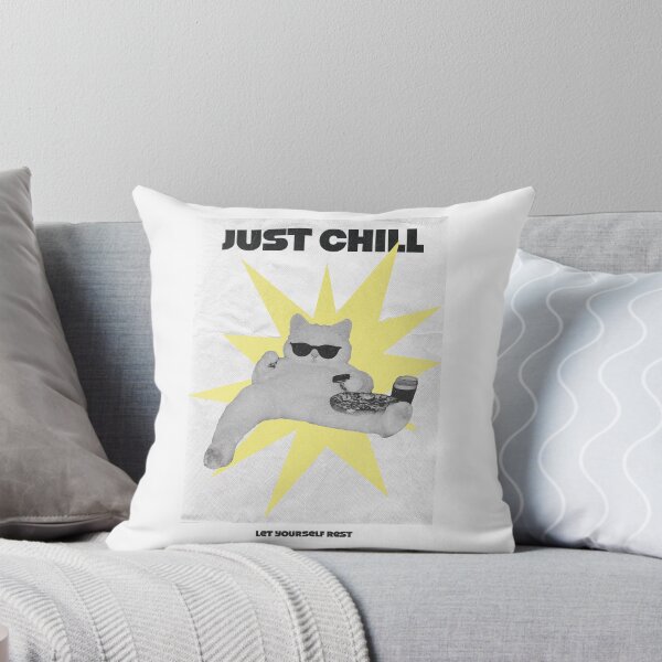 Item preview, Just Chill Funny Cat Eating Pizza designed and sold by Arslyarts.