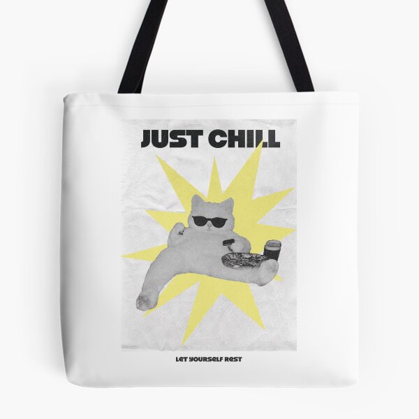 Item preview, Just Chill Funny Cat Eating Pizza designed and sold by Arslyarts.