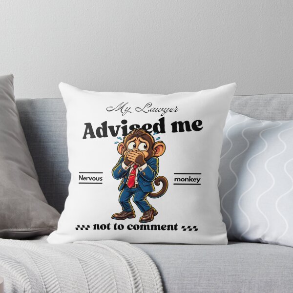 Item preview, My Lawyer Advised Me Not to Comment – Funny Nervous Monkey Attorney designed and sold by Peerless-Prime.