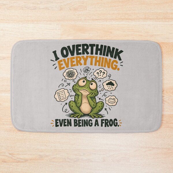 Item preview, I Overthink Everything Even Being a Frog – Funny Frog Humor designed and sold by sayed22367.