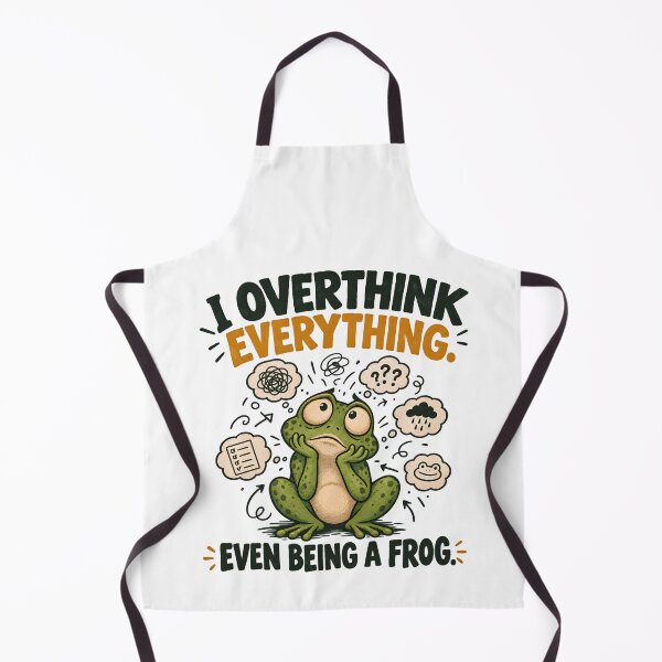 Item preview, I Overthink Everything Even Being a Frog – Funny Frog Humor designed and sold by sayed22367.