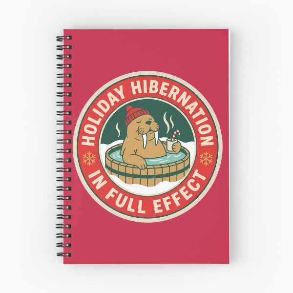 Item preview, Holiday Hibernation Walrus Funny Winter Badge designed and sold by DripCultureLab.