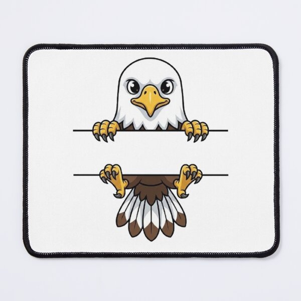 Item preview, Cute Peeking Eagle Name Frame Split Monogram designed and sold by PetalsPaws.
