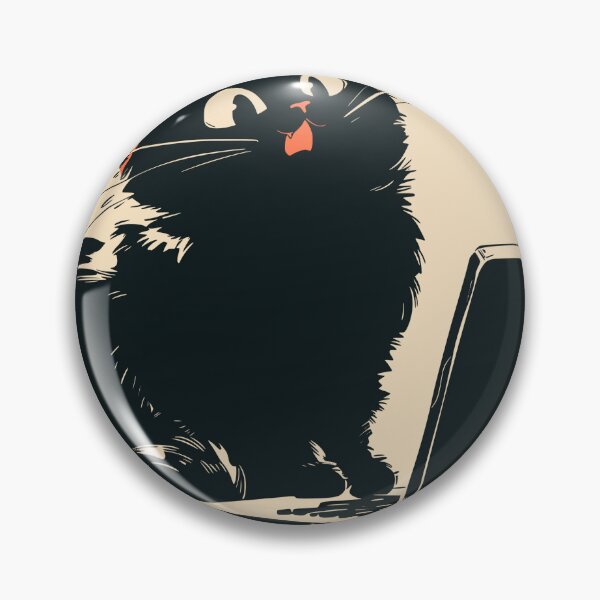 Item preview, WFH Office Humor Black Cat Laptop Japanese Retro designed and sold by mustbewhy.