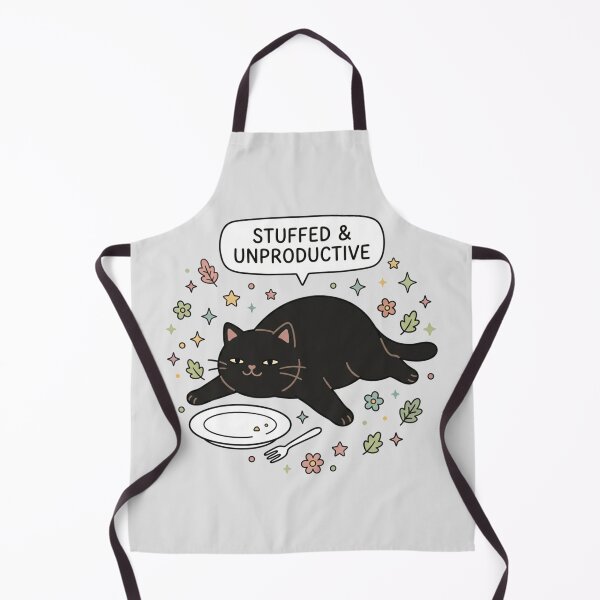 Item preview, Stuffed And Unproductive Cute Black Cat Art designed and sold by Fine-Arts-Lab.