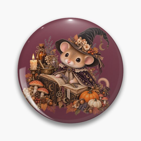 Item preview, Premium Cottagecore Spellbook Dormouse Art – Vintage Halloween Print designed and sold by MagicMakerPh.