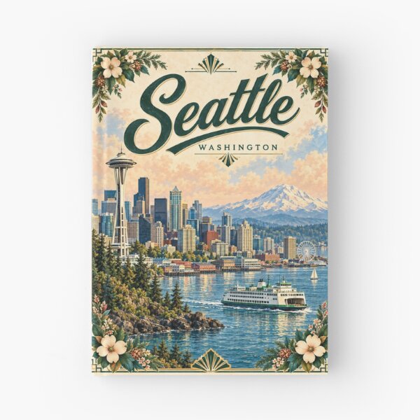 Item preview, Seattle Washington Vintage Travel Poster  designed and sold by Eclipse 3699.