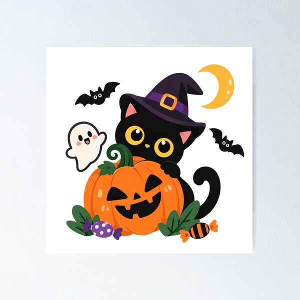 Item preview, Spooky Pumpkin Cat designed and sold by meesara.