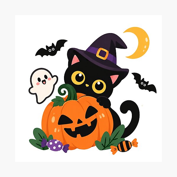 Item preview, Spooky Pumpkin Cat designed and sold by meesara.