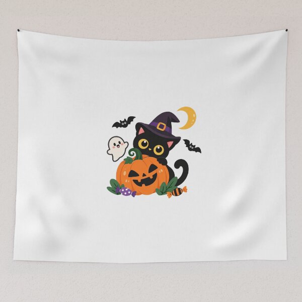 Item preview, Spooky Pumpkin Cat designed and sold by meesara.
