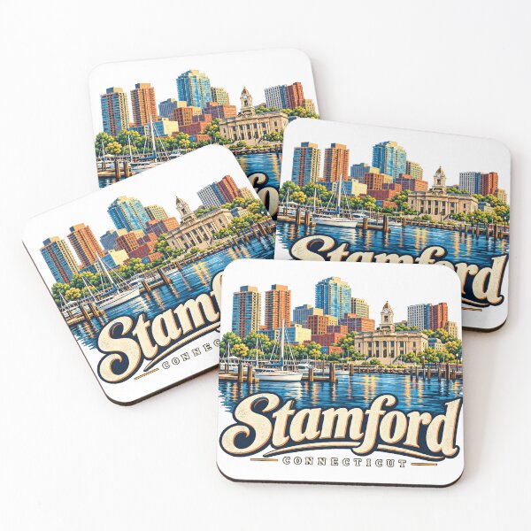 Item preview, Vintage Stamford Connecticut Travel Souvenir Landmark Gift designed and sold by MichaeIRellov.