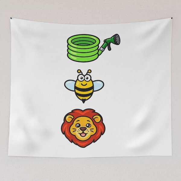 Item preview, Hose Bee Lion Who's Been Lying Funny Pun designed and sold by dartoffofo⭐⭐⭐⭐⭐.