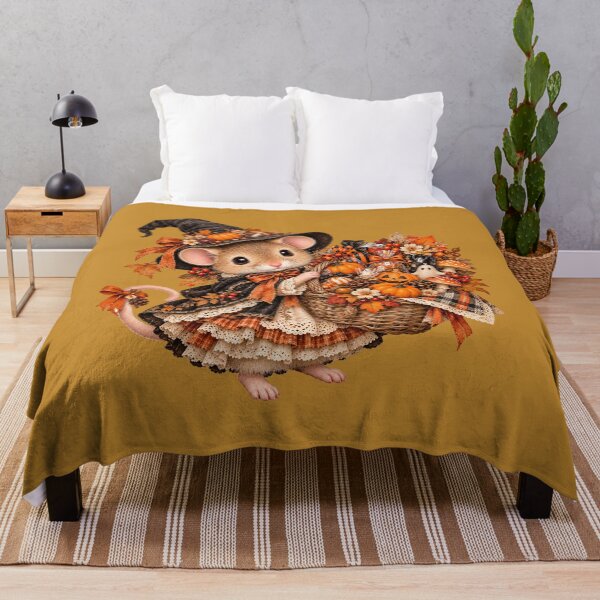 Item preview, Premium Cottagecore Halloween Treat Basket Mouse Art – Vintage Print designed and sold by MagicMakerPh.