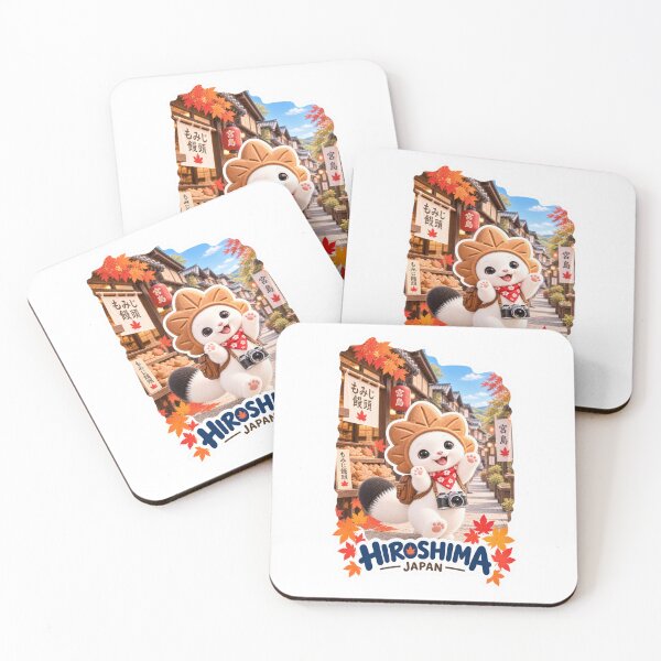 Item preview, Cute Hiroshima Momiji Manju Mofu – Miyajima Japan Travel Sticker designed and sold by aoisora-kiki55.