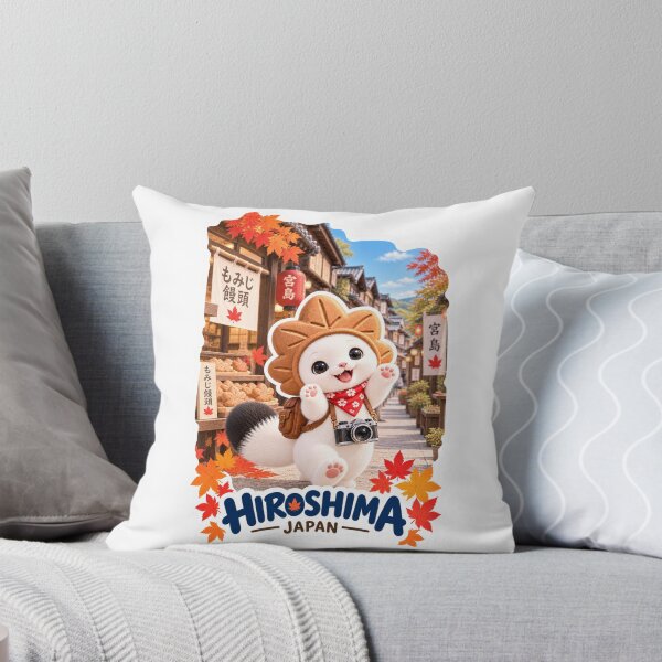 Item preview, Cute Hiroshima Momiji Manju Mofu – Miyajima Japan Travel Sticker designed and sold by aoisora-kiki55.