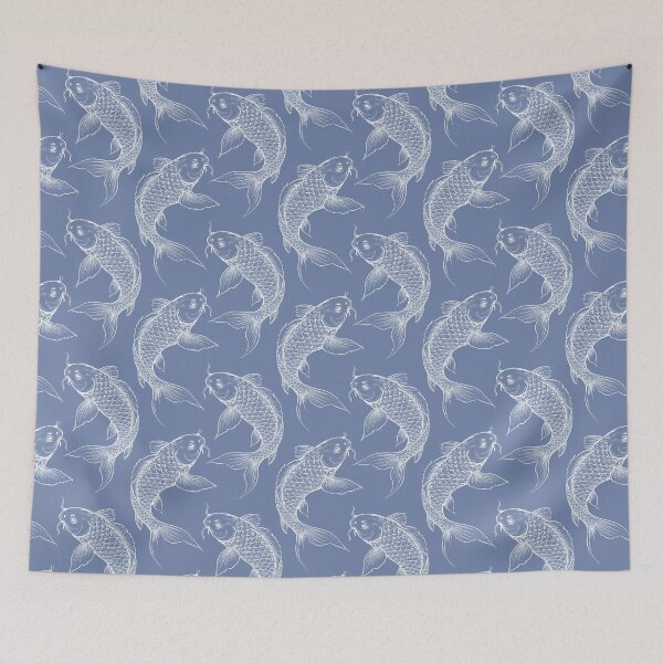 Item preview, French Blue Koi Carp  designed and sold by Anne Londez Studio.
