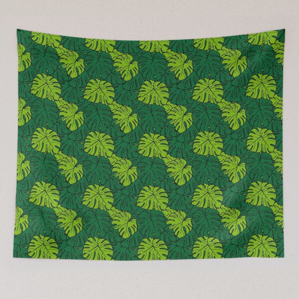 Item preview, Tropical Monstera Leaf Jungle Pattern designed and sold by AIG - Andrei Ilie Graphics.