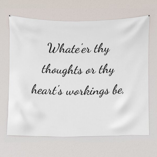 Item preview, “Whate’er thy thoughts or thy heart’s workings be,” - handwriting black designed and sold by ariksworld.