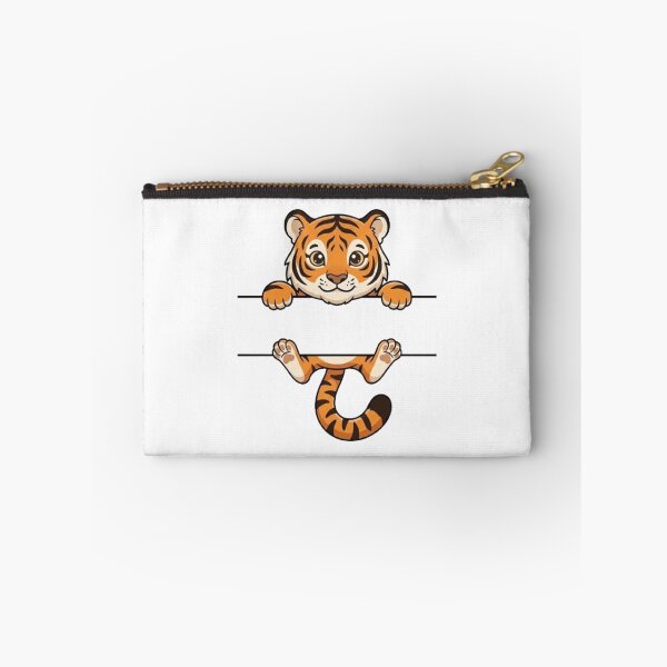 Item preview, Cute Peeking Tiger Cub Name Frame Split Monogram designed and sold by PetalsPaws.