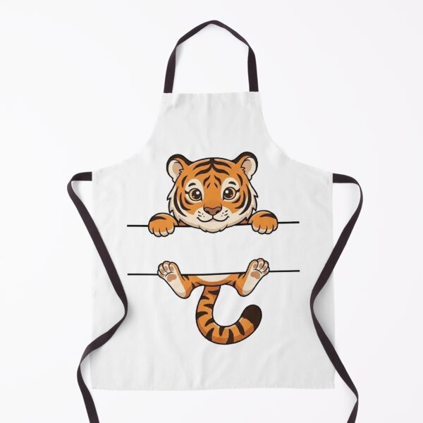 Item preview, Cute Peeking Tiger Cub Name Frame Split Monogram designed and sold by PetalsPaws.