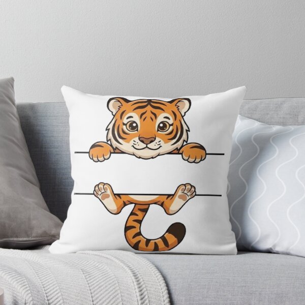 Item preview, Cute Peeking Tiger Cub Name Frame Split Monogram designed and sold by PetalsPaws.