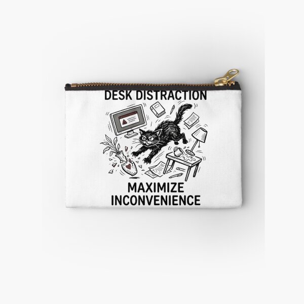 Item preview, Desk Distraction Maximize Inconvenience Cat Meme Sarcastic Cute T-Shirt designed and sold by HappyHarmony40.