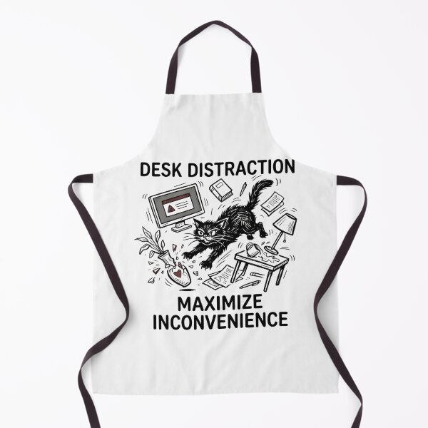 Item preview, Desk Distraction Maximize Inconvenience Cat Meme Sarcastic Cute T-Shirt designed and sold by HappyHarmony40.
