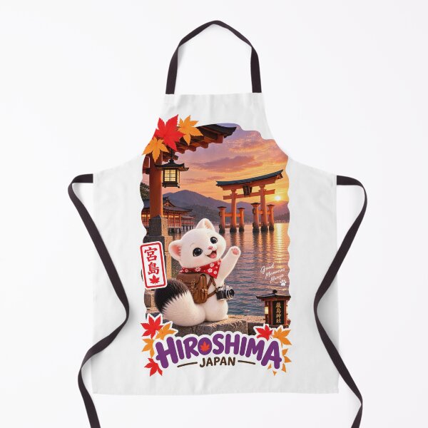 Item preview, Mofu at Miyajima – Hiroshima Great Torii Sunset Japan Travel Sticker designed and sold by aoisora-kiki55.