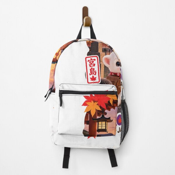 Item preview, Mofu at Miyajima – Hiroshima Great Torii Sunset Japan Travel Sticker designed and sold by aoisora-kiki55.