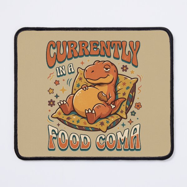 Item preview, Currently In A Food Coma Retro Dinosaur Art designed and sold by Fine-Arts-Lab.
