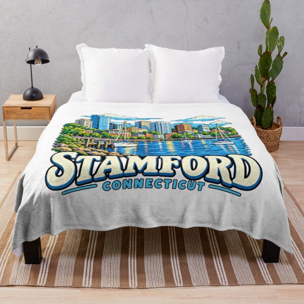 Item preview, Hand Drawn Stamford Connecticut Travel Souvenir Landmark Gift designed and sold by MichaeIRellov.