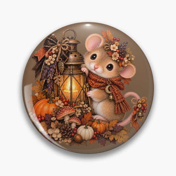 Item preview, Premium Cottagecore Autumn Lantern Dormouse Art – Vintage Halloween Print designed and sold by MagicMakerPh.