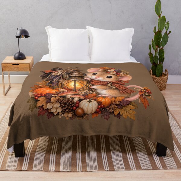 Item preview, Premium Cottagecore Autumn Lantern Dormouse Art – Vintage Halloween Print designed and sold by MagicMakerPh.