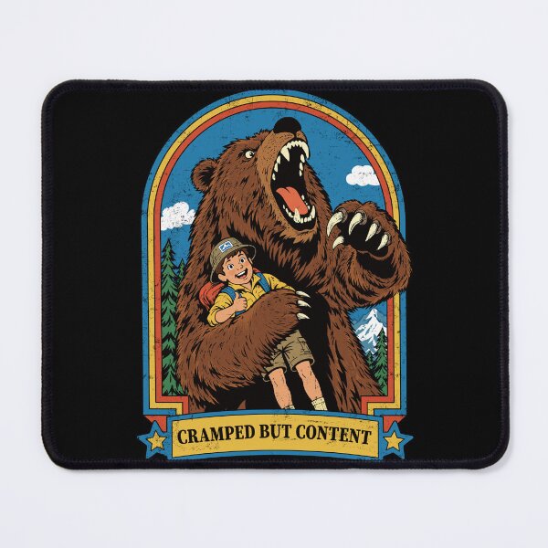 Item preview, Cramped But Content Dark Humor Bear designed and sold by Moody Critters.