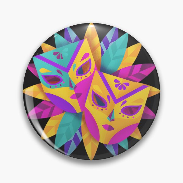 Item preview, Colorful Mardi Gras Celebration Design with Festive Masks and Beads designed and sold by Nishant Turekar.