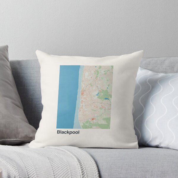 Artikelvorschau, Minimalistische Kartenkunst von Blackpool entworfen und verkauft von MapsNerd.