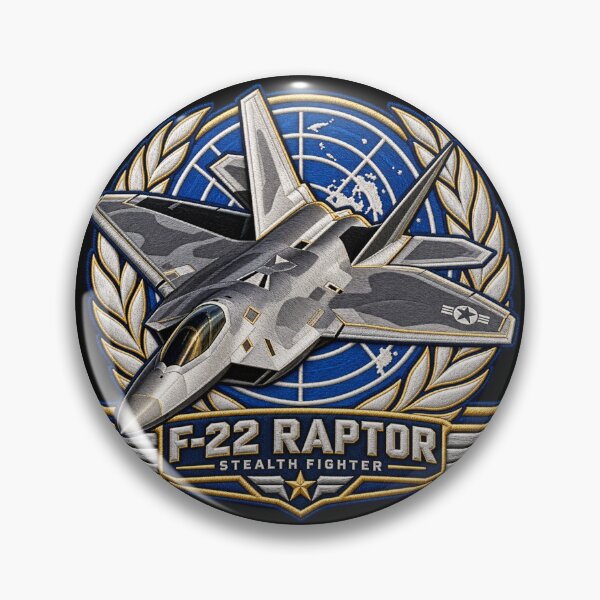 Item preview, F-22 Raptor Stealth Fighter Embroidered Aviation Crest with World Emblem designed and sold by Emoji Emblems.