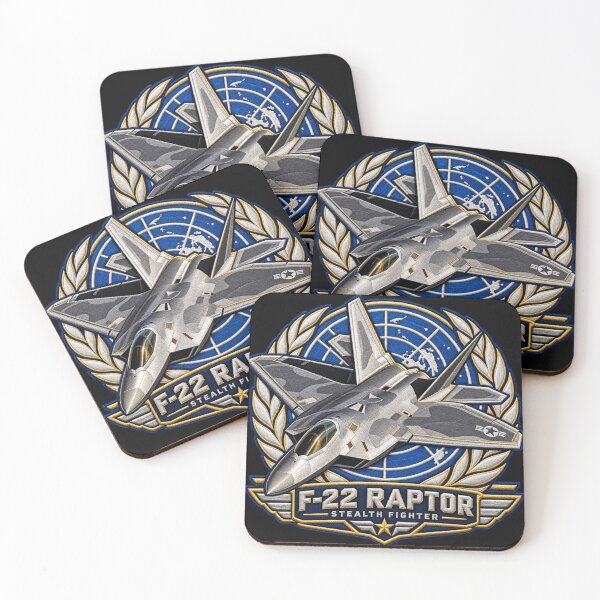 Item preview, F-22 Raptor Stealth Fighter Embroidered Aviation Crest with World Emblem designed and sold by Emoji Emblems.