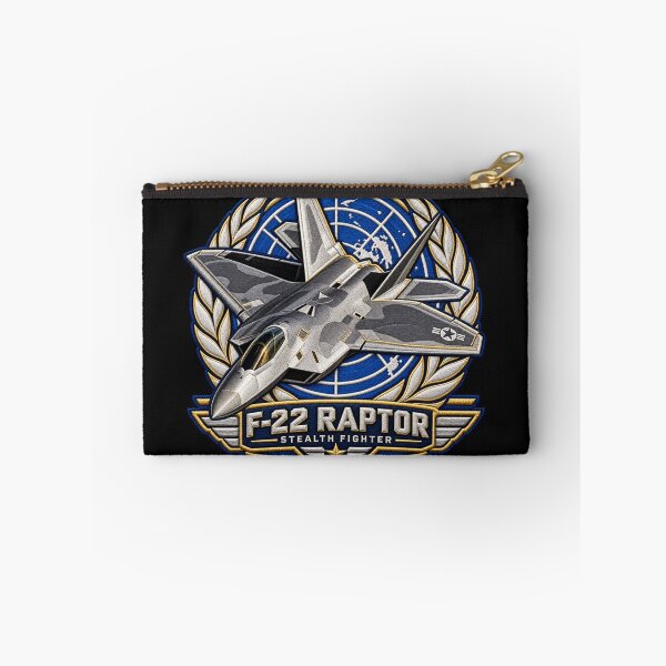 Item preview, F-22 Raptor Stealth Fighter Embroidered Aviation Crest with World Emblem designed and sold by Emoji Emblems.