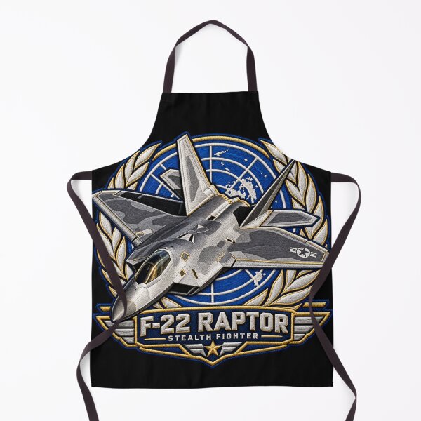 Item preview, F-22 Raptor Stealth Fighter Embroidered Aviation Crest with World Emblem designed and sold by Emoji Emblems.