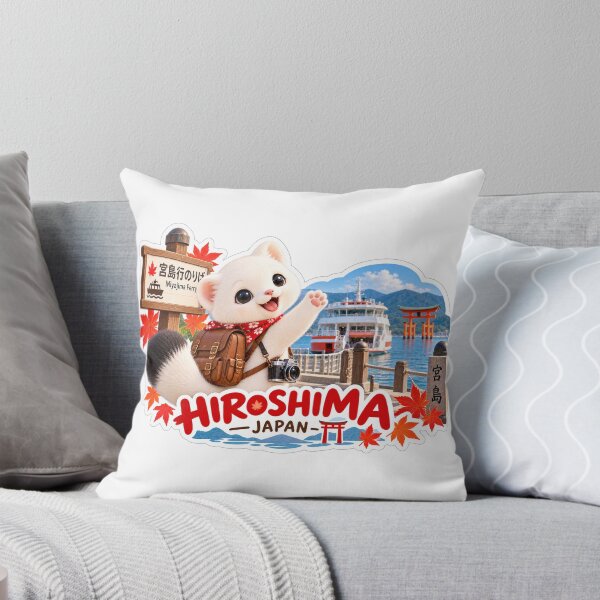 Item preview, Mofu’s Miyajima Ferry Adventure – Hiroshima Japan Travel Sticker  designed and sold by aoisora-kiki55.