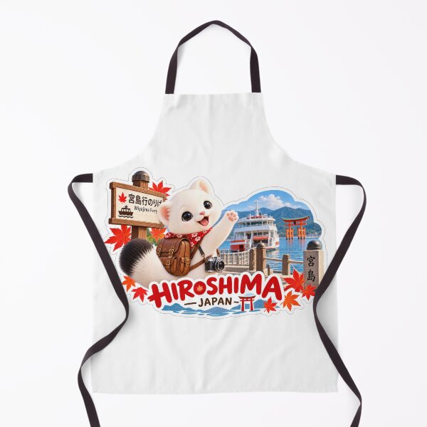 Item preview, Mofu’s Miyajima Ferry Adventure – Hiroshima Japan Travel Sticker  designed and sold by aoisora-kiki55.