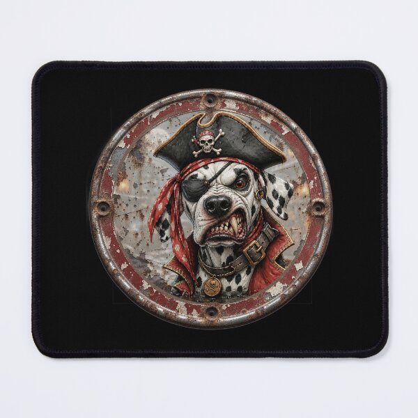 Item preview, Mean Dalmatian Pirate Dog Vintage Metal Sign designed and sold by Wilcox PhotoArt.