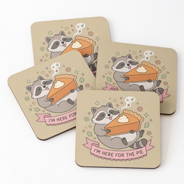 Item preview, Im Here For The Pie Cute Raccoon Pumpkin Pie Art designed and sold by Fine-Arts-Lab.