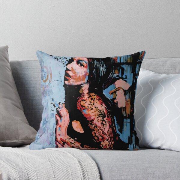Item preview, Handmade Acrylic Tattooed Girl Portrait - Urban Muse designed and sold by supernikol.