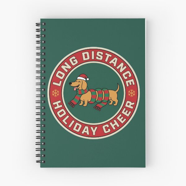 Item preview, Long Distance Holiday Cheer Dachshund Badge designed and sold by DripCultureLab.