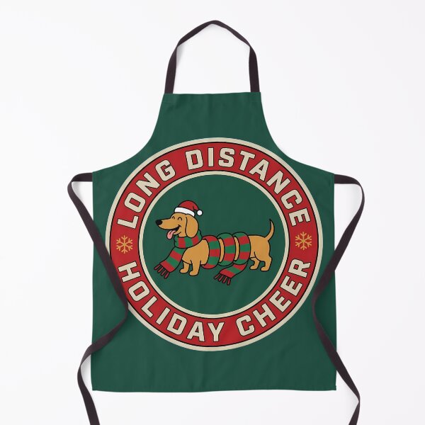 Item preview, Long Distance Holiday Cheer Dachshund Badge designed and sold by DripCultureLab.